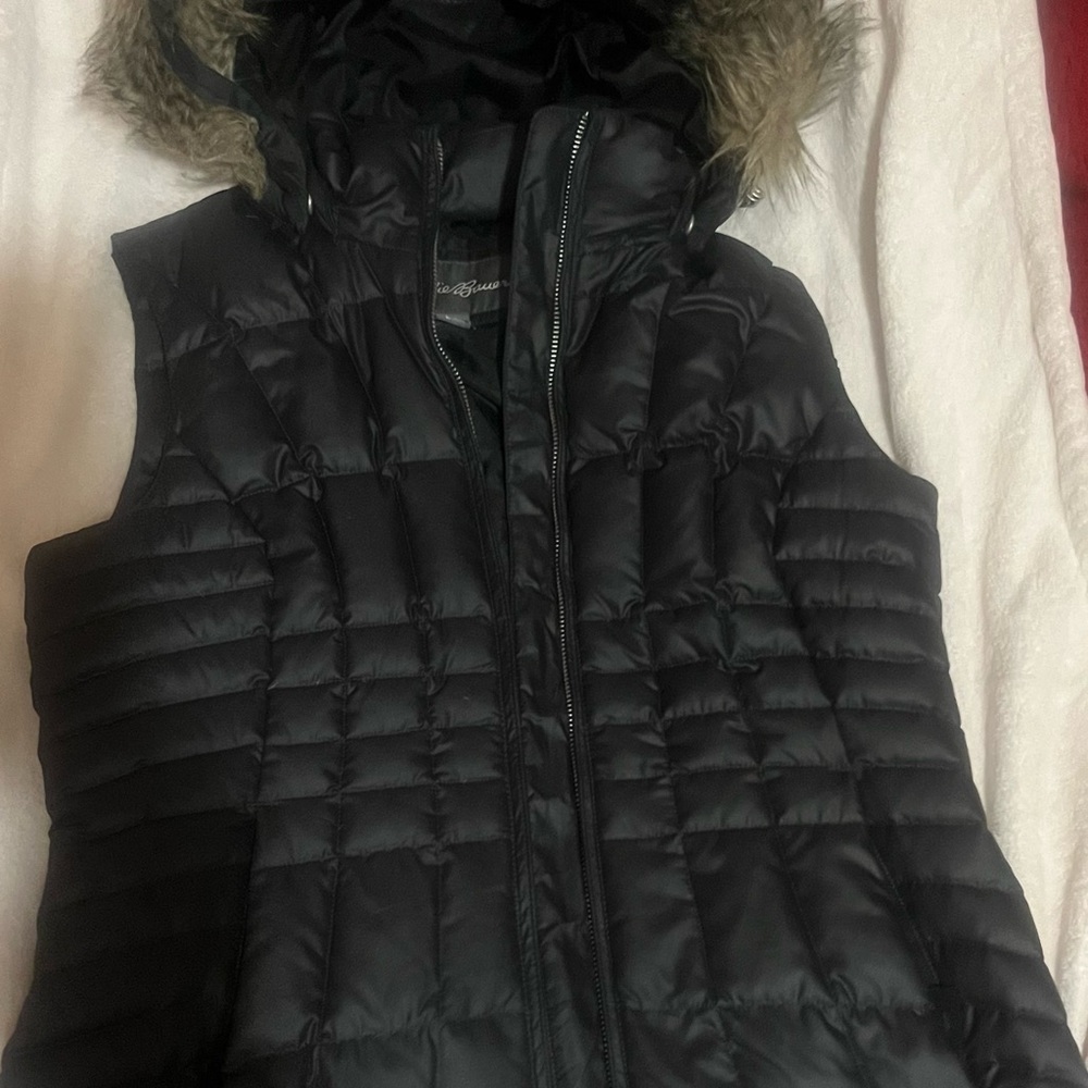 Eddie Bauer Black Quilted Vest